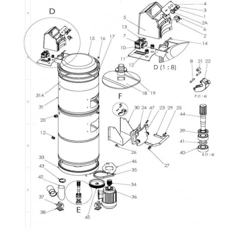 Moteur d'éplucheur de pommes de terre Ozti...