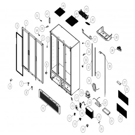 Shelf grid 440x440mm Cabinet S1500 B6044590...