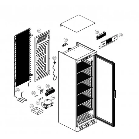 Base de porte d'armoire D372SC B6012045