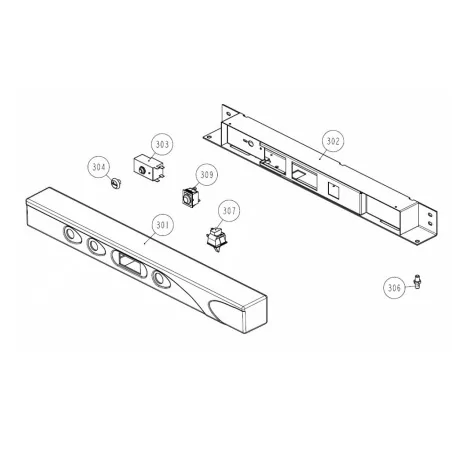 Calandre plastique D372SC B6033877 Vue éclatée...