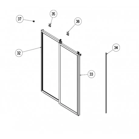 Shelf grid 420x1010mm laminated S900 cabinet...