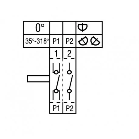 Outer switch 2 operating positions 2NO...