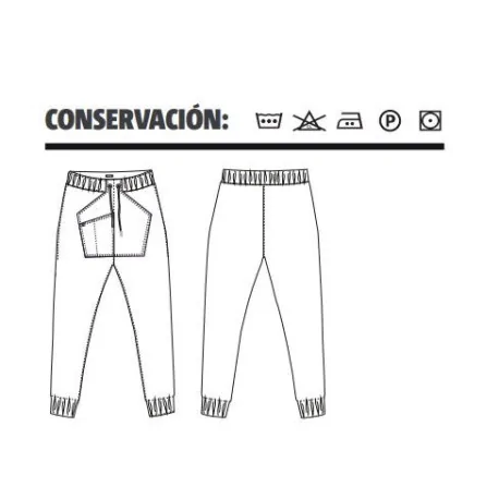 Stretch jogging pants with apron 4015