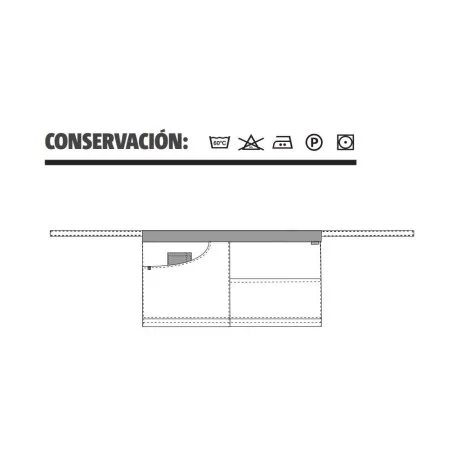 Delantal corto cintura polipiel 6424