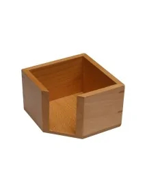 Square bamboo napkin holder