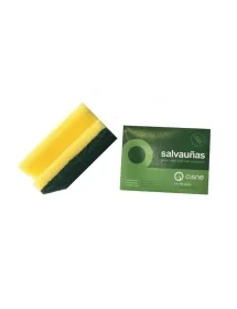 Strong green scouring pad...