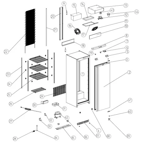 Evaporateur armoire - BC400 360X180x200mm...