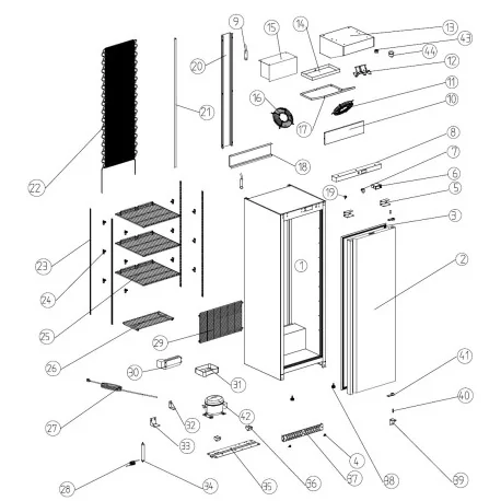 Evaporador Armario BC600 540x180x200mm Ancho...