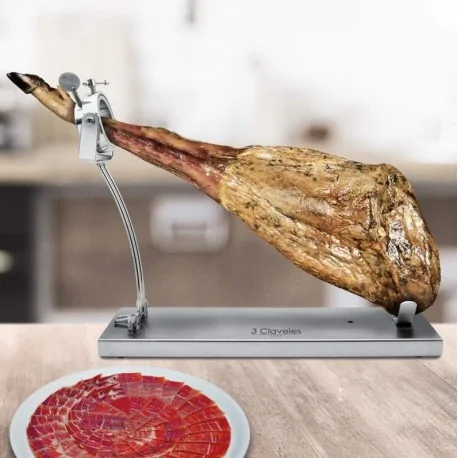 Support à jambon en acier inoxydable rotatif et...