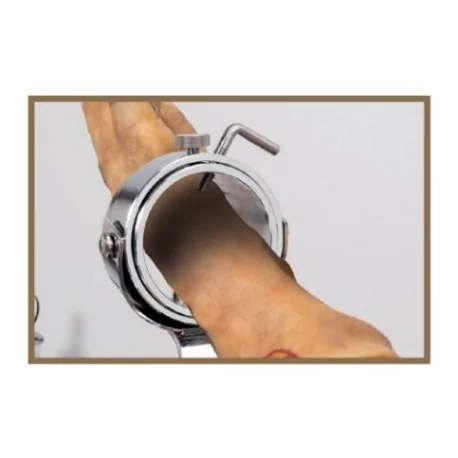 Rotating and tilting ham holder