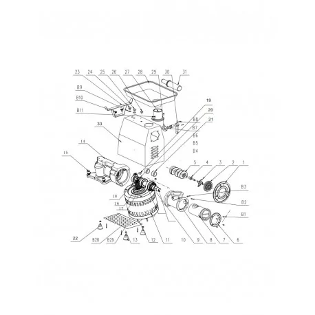 Picadora de carne MG-32 INOX