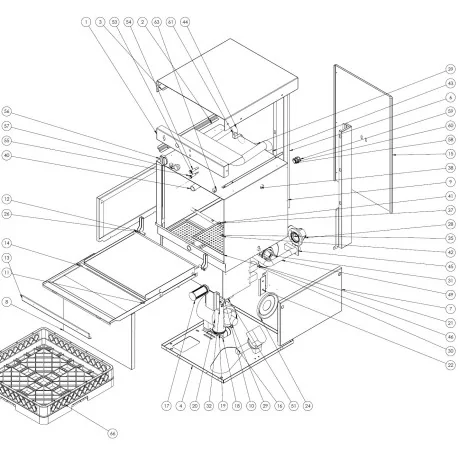 Dishwasher Hinge WZ-40 WZ-50 9.001.07.01.02.107