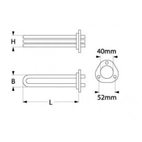 heating element 3000W 230V heating circuits 2...