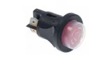Interruptor pulsante montaje ø 25mm rojo 2NO/lámpara 250V 16A iluminado HLC 348211