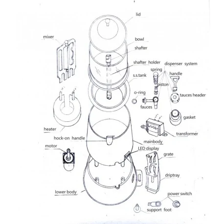 Heat Element Chocolat machine HCL