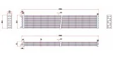 Évaporateur Tubes Cuivre 2x6 éléments 12.8mm mesure 2200mm Entre Lamelles 10mm
