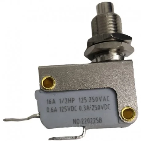 Microswitch for fryer 16A 250V Thread M10 Length 15mm faston 6.3mm