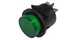 Pulsador montaje  ø 25mm verde 2NO 250V 16A Largo total 33mm