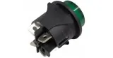 Pulsador montaje  ø 25mm verde 2NO 250V 16A Largo total 33mm