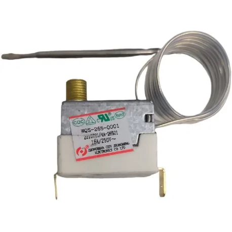 Safety thermostat 265ºC WQS-265-001 16a 250V  Bulb 70mm Capillary 1000mm