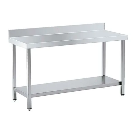 Mural welded work table with shelf