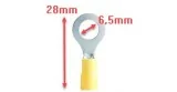 Ring cable terminal size M6 ø6.5mm 4.0-6.0mm² Yellow Bag 20 units 550167