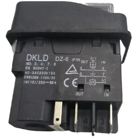 Start-Stop Pulsating Switch DKLD DZ-6 HBS 15A 250V 5 connectors 117000