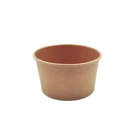 Kraft cardboard sauce boat with PET lid (Pack of 50 units)