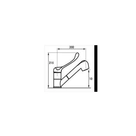 Grifo monomando con ducha extraíble