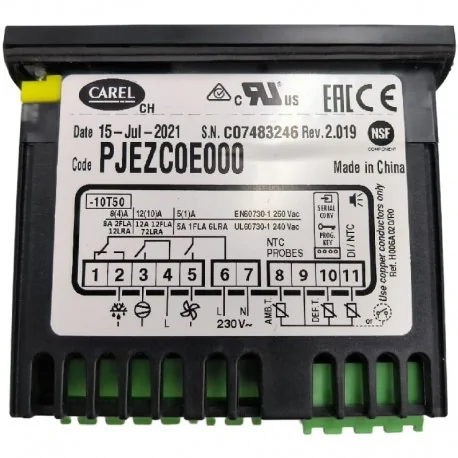 Digital Thermostat Carel PJEZC0E000 230VAC 3...