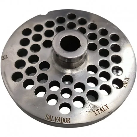 Mincing Plate 32 Hole 8mm with pivot 1 notch Stainless Enterprise