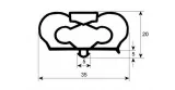 Refrigeration gasket profile 9798 W 426mm H 456mm plug size Infrico