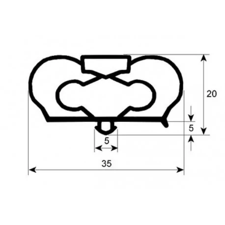 Junta de frigorífico 426x776mm perfil 9798...