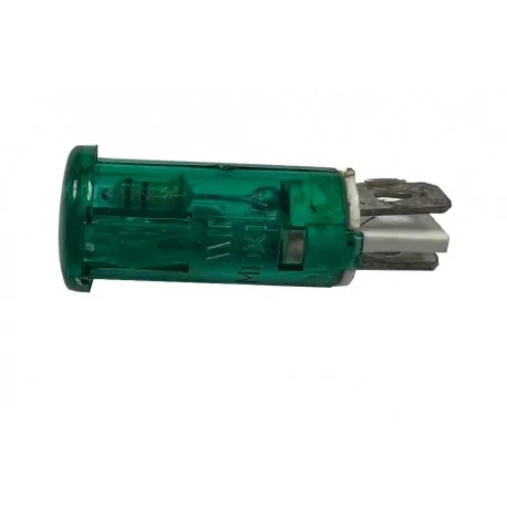 Lámpara de señalización ø 10mm verde 230V empalme conector Faston 6,3mm UE 1 pzs