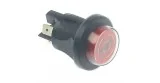copy of bouton poussoir dimensions de montage ø25mm rond rouge 1NO 250V 16A raccord allumage cosse mâle 6,3mm 346535