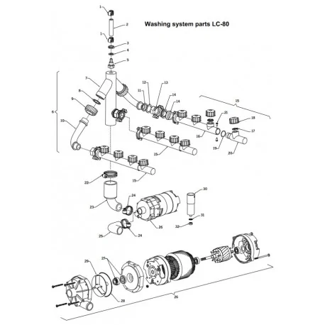 Rubber Elbow Sleeve Ø35x25x5mm White Line LC-80...