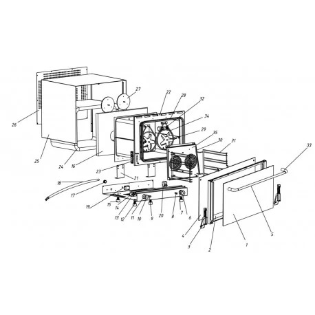 Ventilador de aire caliente Horno CO-4F  EC01-F...