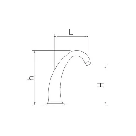 Diagrama de medidas del kit electrónico para lavamanos y fregaderos