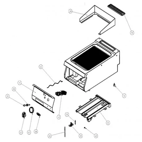 Grille de cheminée Ozti 6260.00058.96 70x290mm