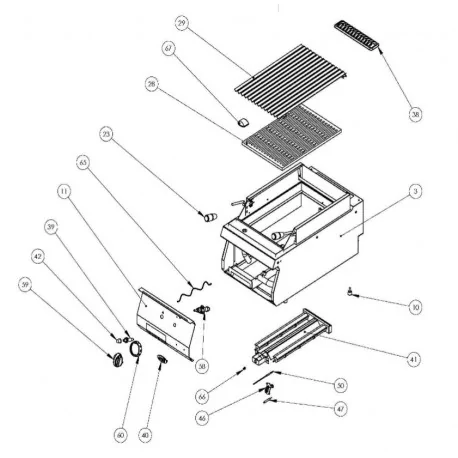 Grille de cheminée Ozti 6260.00058.96 70x290mm