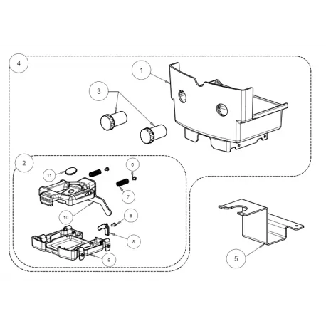 Complete self service tray Z14 Nature GP with support 1405035A-1 replaced 1405060A-1