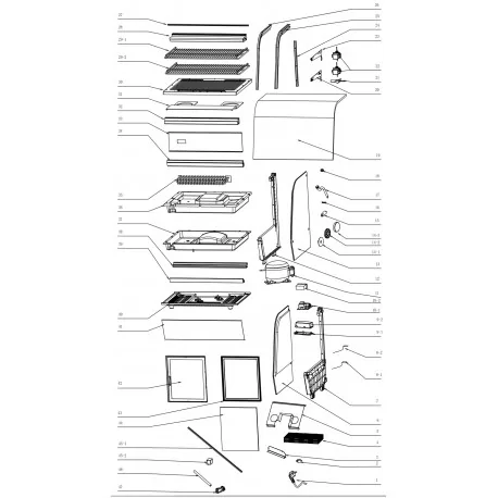 Vitre latérale gauche Vitrine RTW-120L...