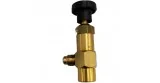Valve Bottle disposable refrigerant gas R-600A Feeze+12a Threads 7/16'H, 1/4'M E145RD670