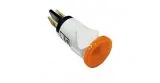 Voyant lumineux ø 13mm 230V orange raccordement connecteur Faston 6,3mm L 32,5mm