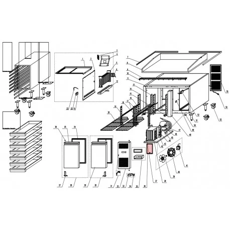 Left Support Shelf L650 Angle 19x29mm Stainless...