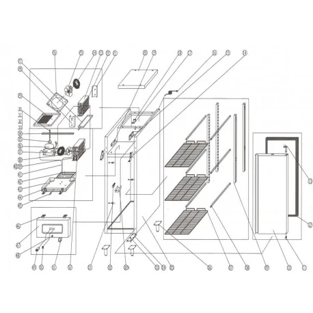 Shelf Grid 535x645mm Laminated Gray GN650TN...