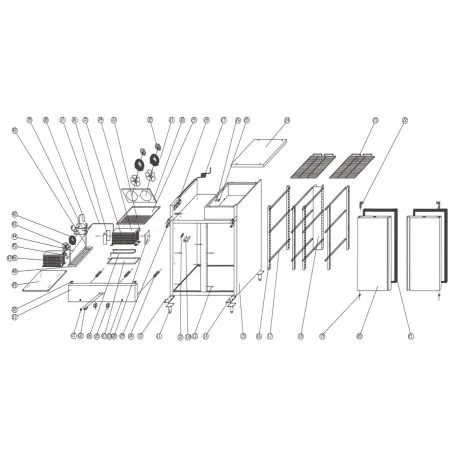 Guide Gauche  Etagère L642mm Angle 19x20mm Inox...