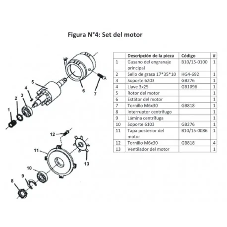 Traction spiral Mixer B10Cr CT-B10L Exploded...