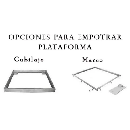 Cubicaje y marco para empotrar báscula Empotrable 4 células Acero Inoxidable