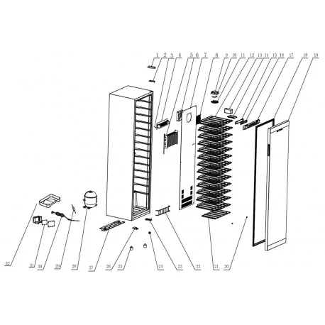 Shelf Grid 400x315x14mm Wood Wine Cellar DSJ-190